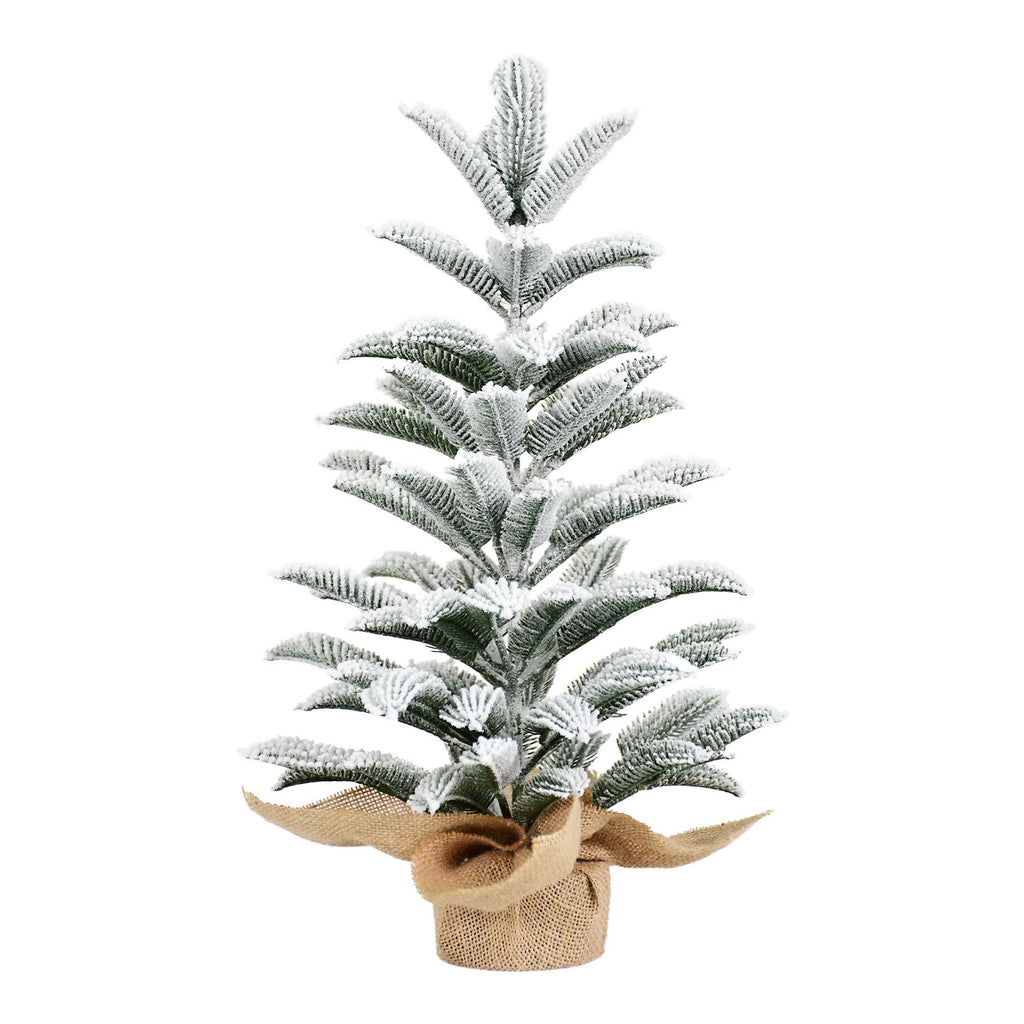 50CM Flocked Tabletop Christmas Tree with Realistic Flocked Branches - Green