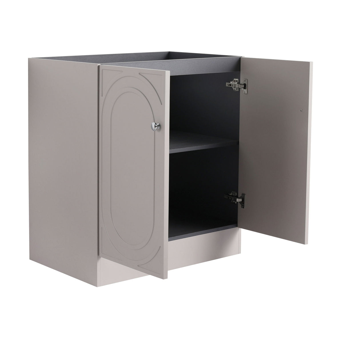 Modern Freestanding Bathroom Vanity with Soft Close Cabinet Doors - Pearl Silver, White, or Dark Green