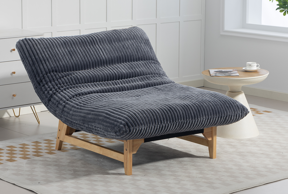 Bean Bag Chair for Adults with Solid Wood Frame - Corduroy