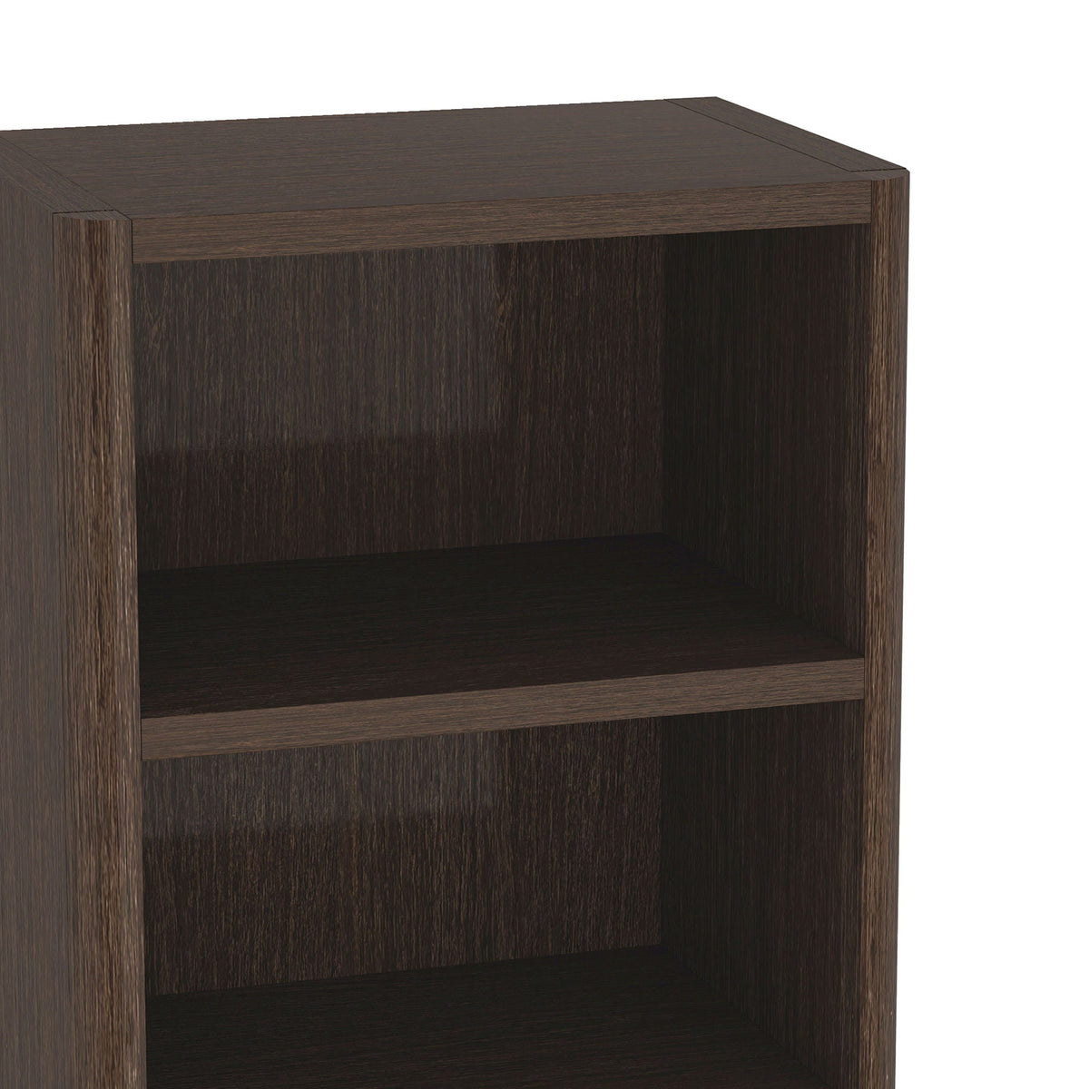Open Bookcase with Adjustable Shelves - 79" High - Black, Light Brown, Dark Brown