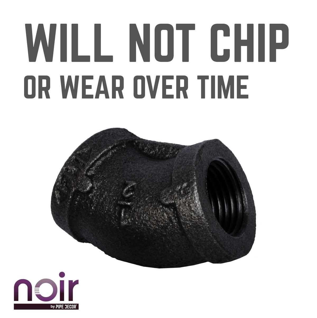 1/2 in. Prefinished Matte Black 45-Degree Elbow