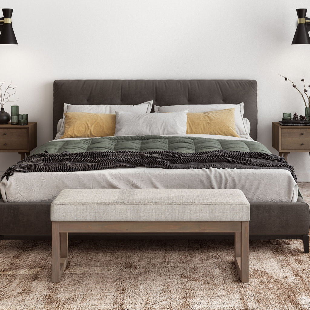 Milltown Upholstered Ottoman Bench with Versatile Design - Multiple Colors