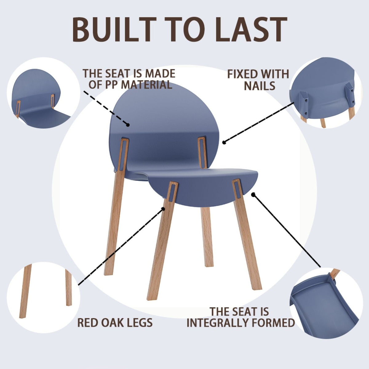 Traditional 4 Piece Outdoor Chair Set with Round Table - Multiple Colors