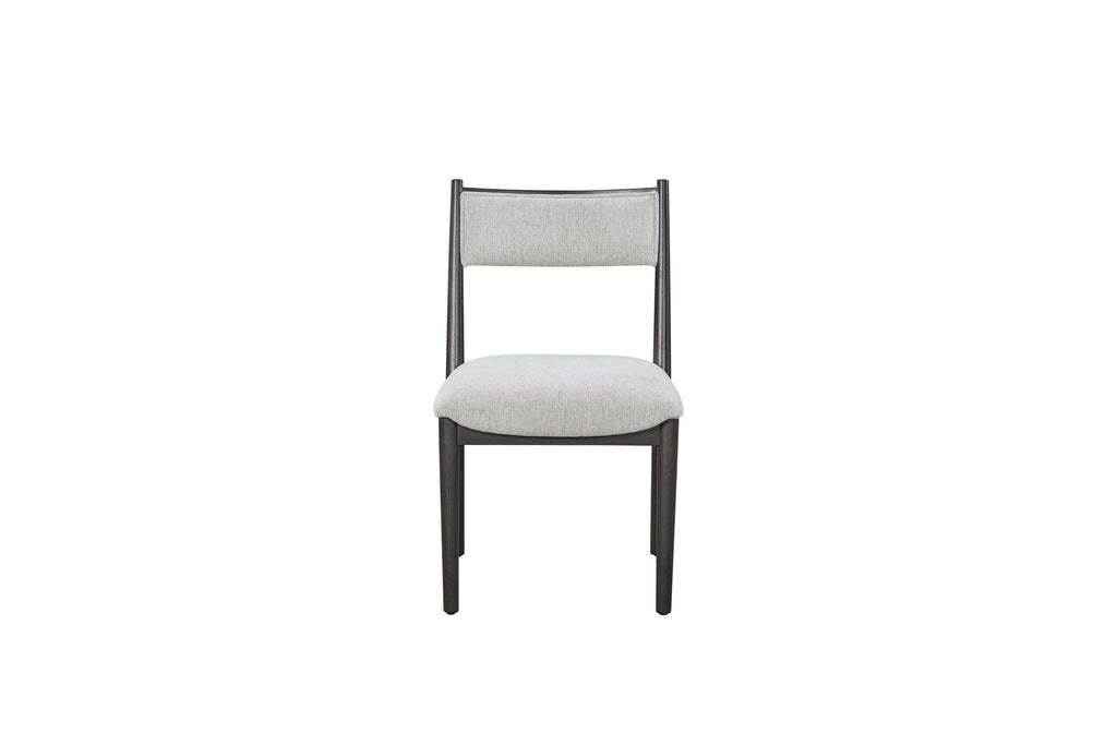 Upholstered Crescent Dining Chairs with Comfortable Upholstery - Peppercorn