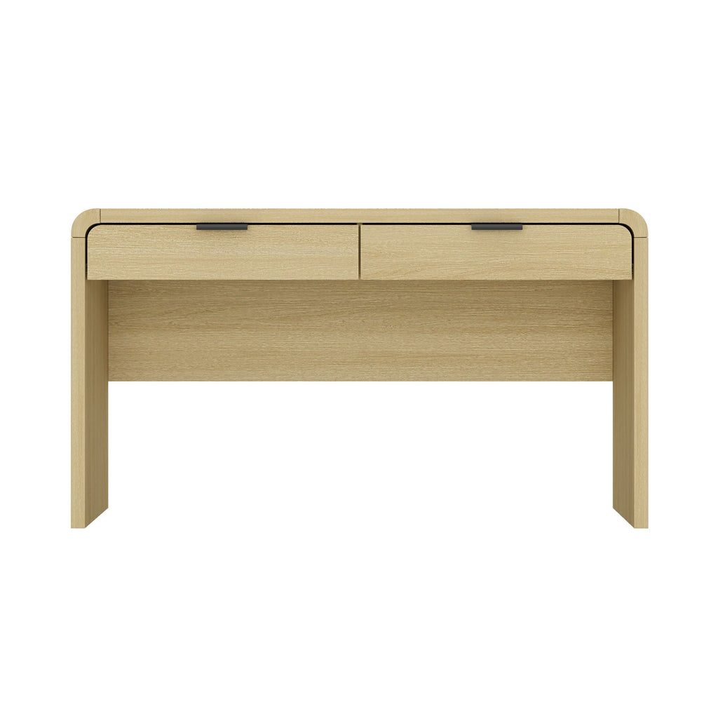 Oak Office Desk with 2 Drawers - Grace Collection