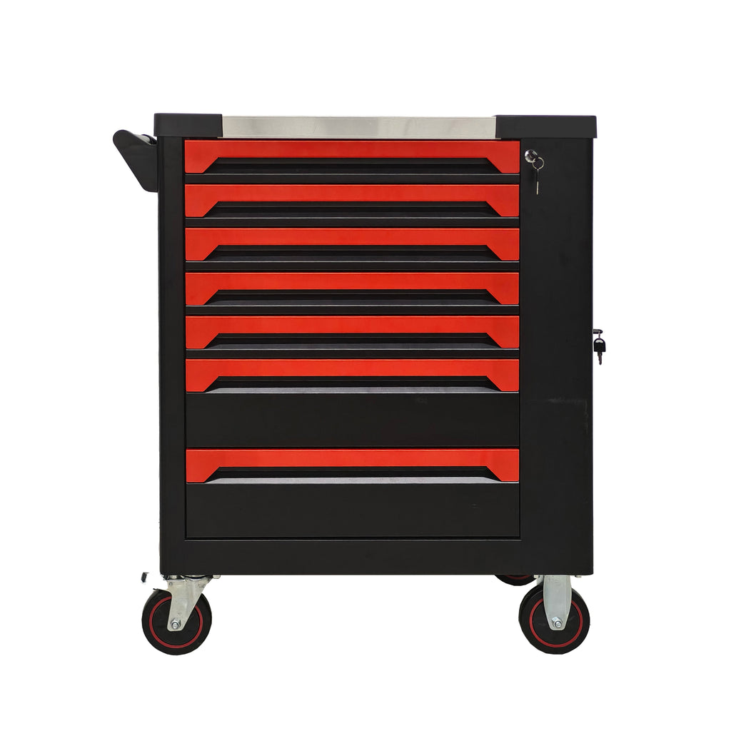 7 Drawer Rolling Tool Chest with 258-Piece Tool Set - Carbon Steel