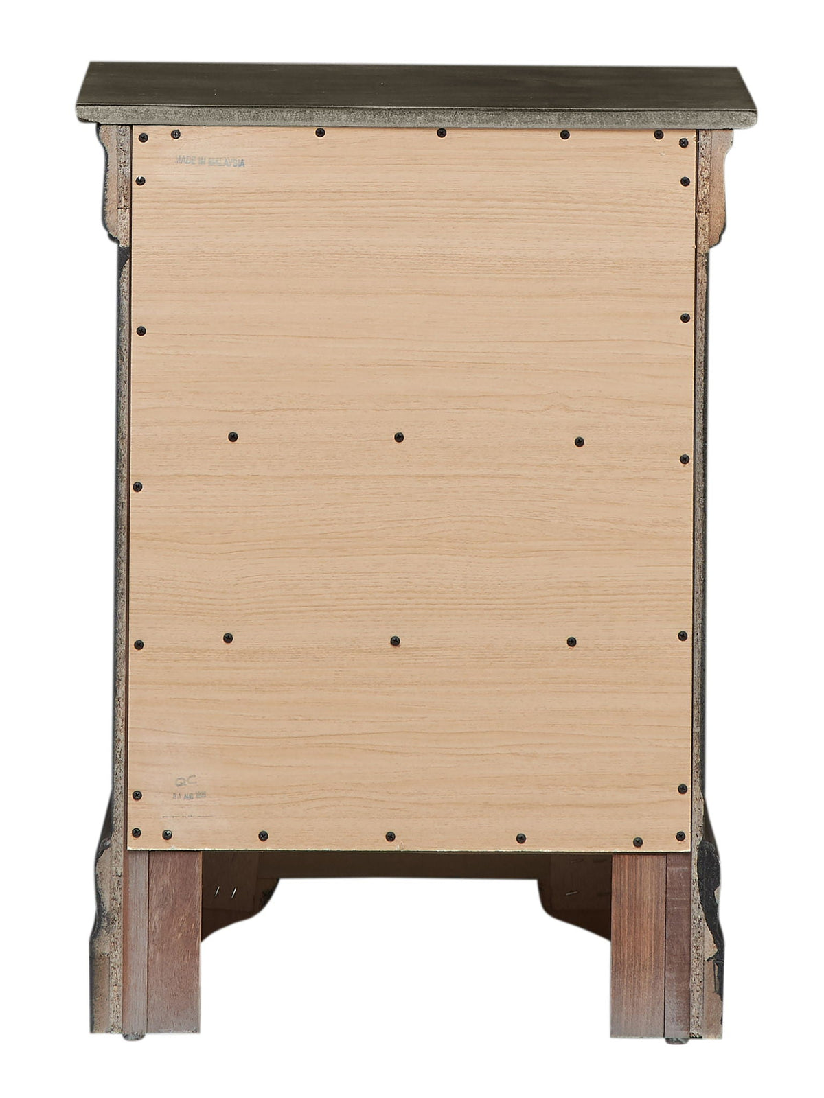 Louis Phillipe Wood Nightstand with Storage Drawers - Multiple Colors