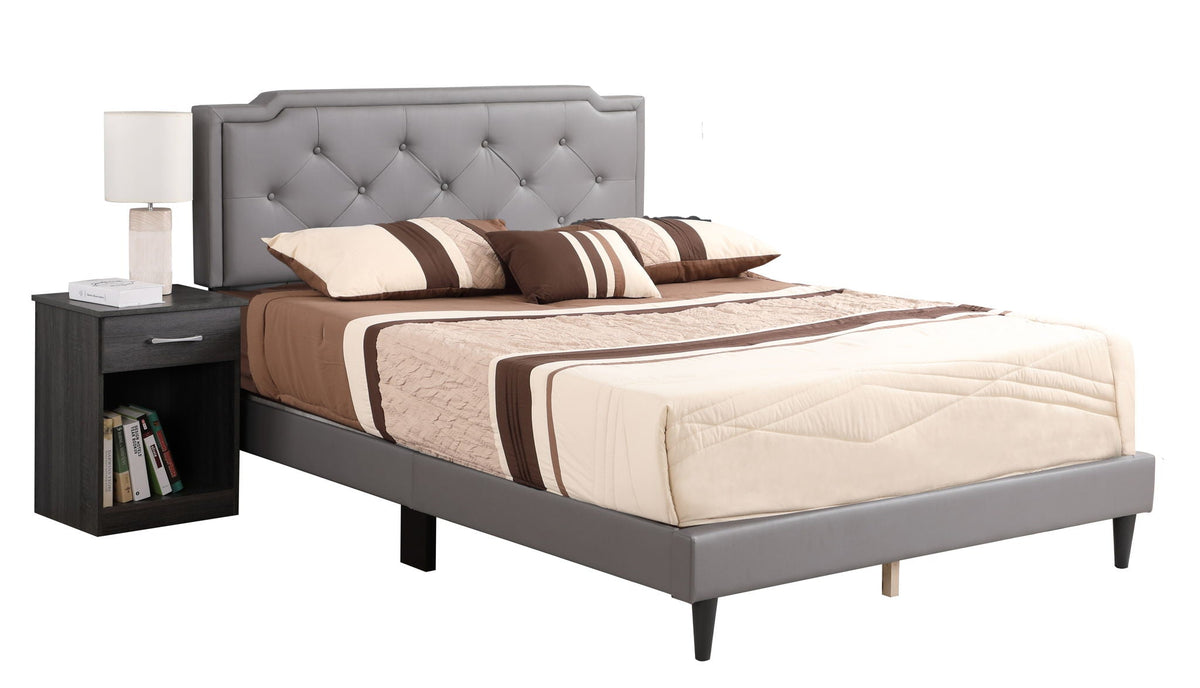 Button Tufted Upholstered Bed with Charming Design - Multiple Colors