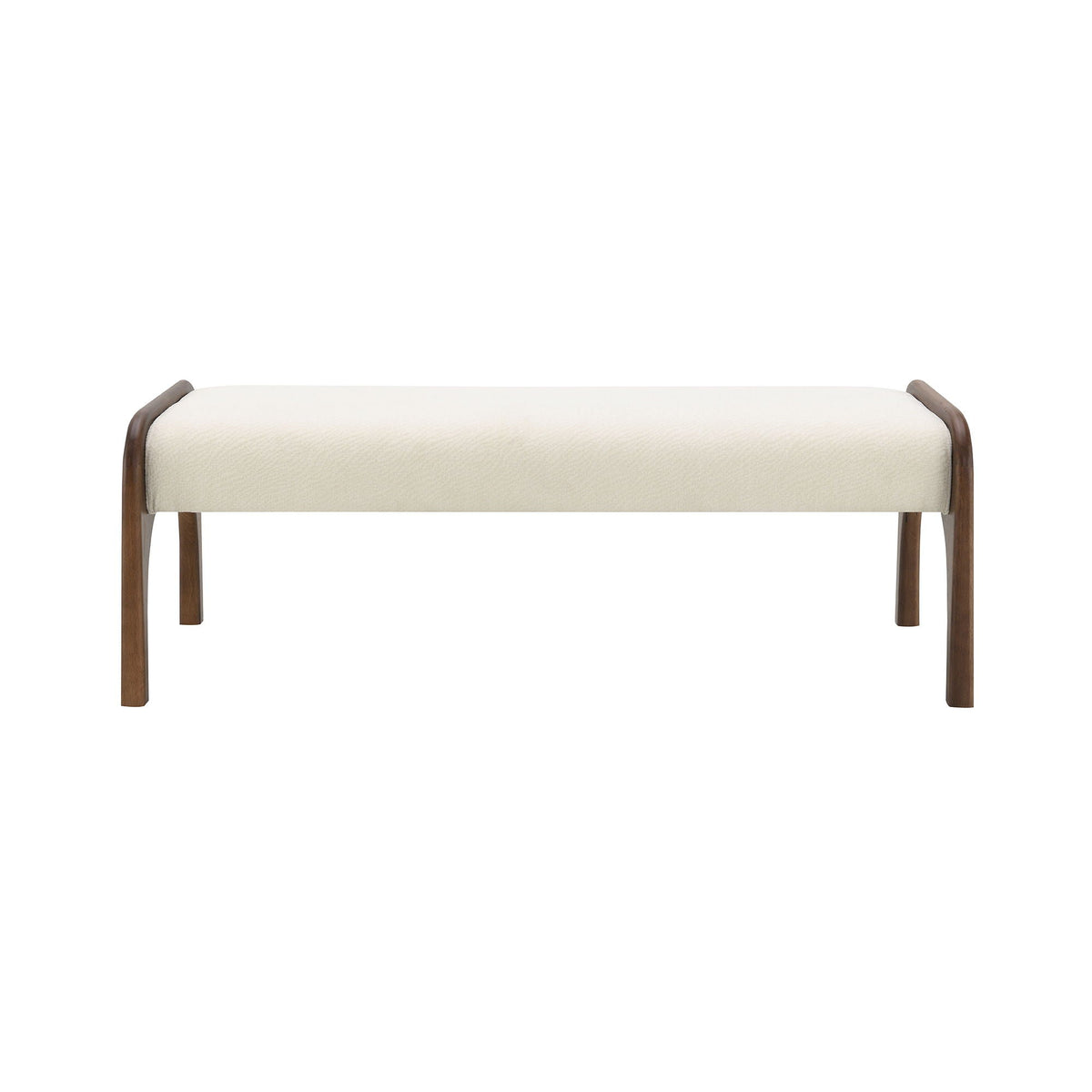 Modern Upholstered Long Bench with Plush Cushion - Beige or Dark Green