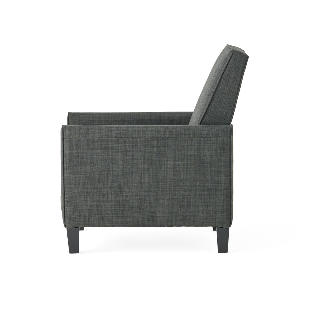 Upholstered Push Back Recliner Chair with Adjustable Recline - Multiple Colors