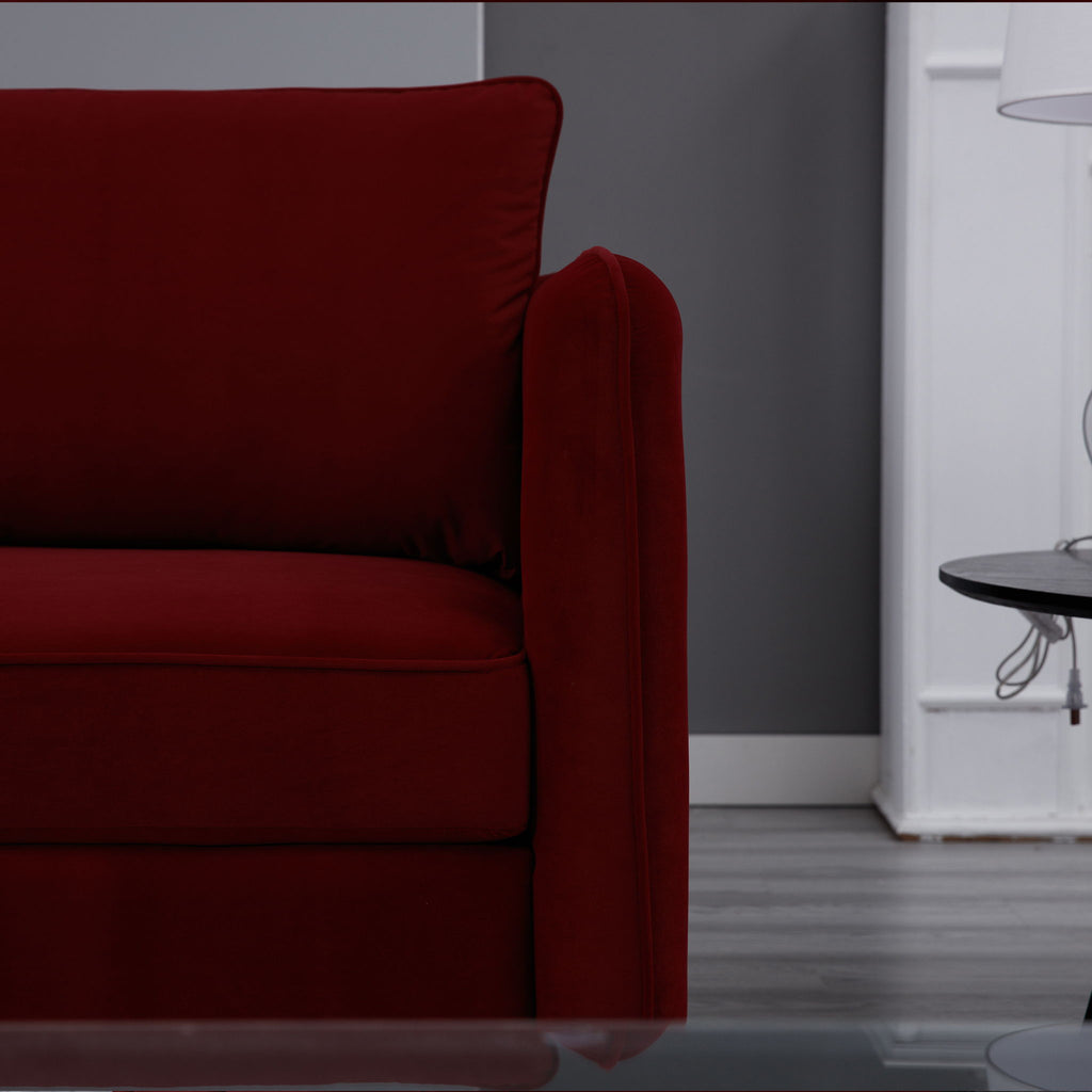 Accent Chair with Removable Pillow - Dark Green or Dark Red