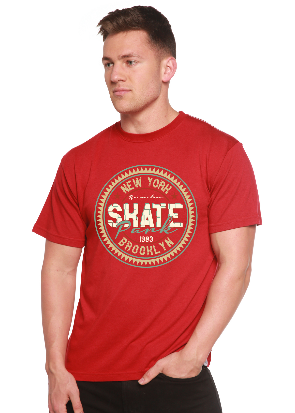 New York Skate Pank Men's Bamboo Viscose/Organic Cotton Short Sleeve Graphic T-Shirt