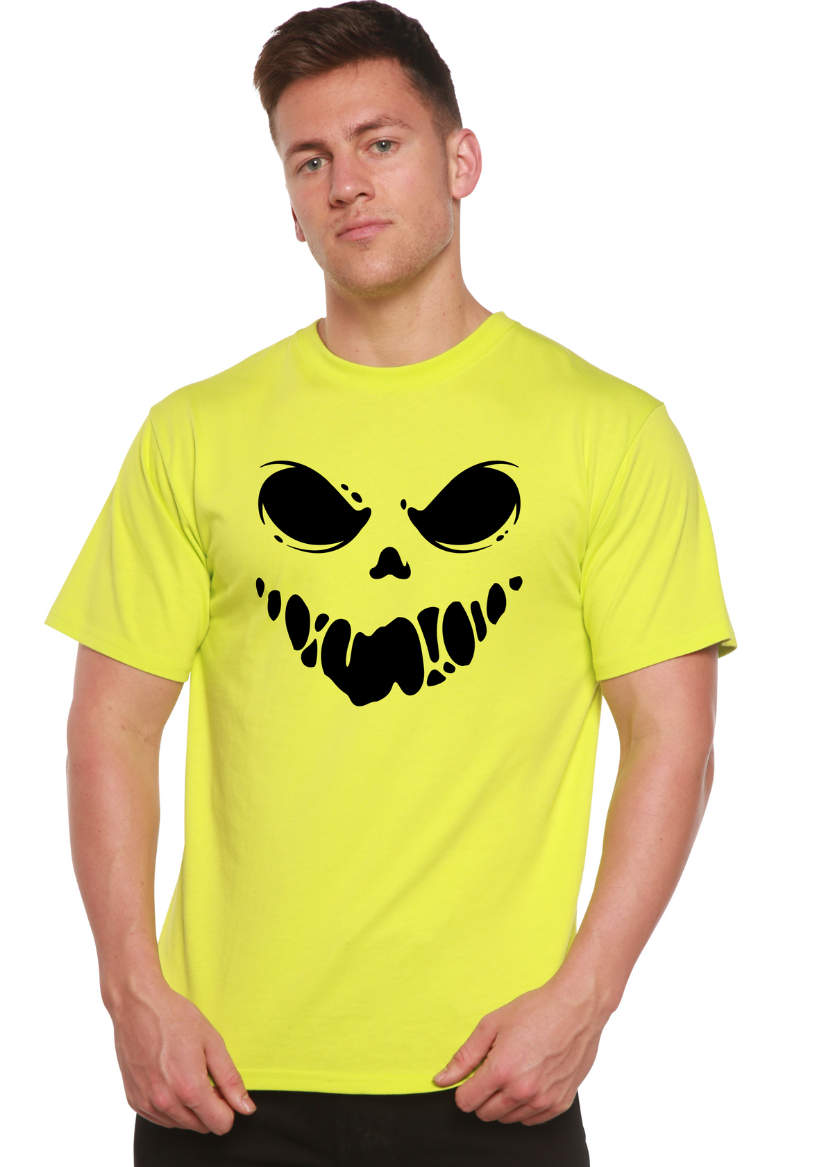 Halloween Boo Men's Bamboo Viscose/Organic Cotton Short Sleeve Graphic T-Shirt
