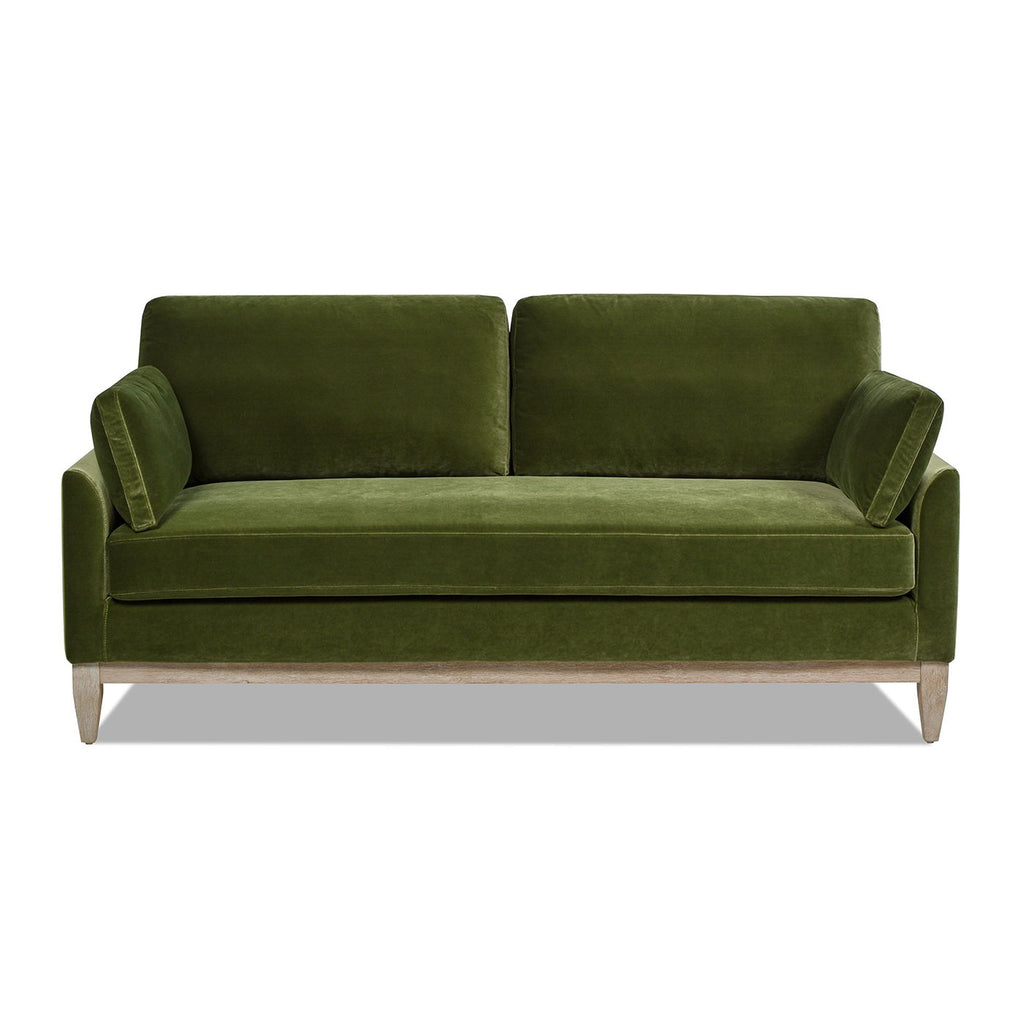 Modern Farmhouse Sofa with Removable Cushions - Dark Green or Orange