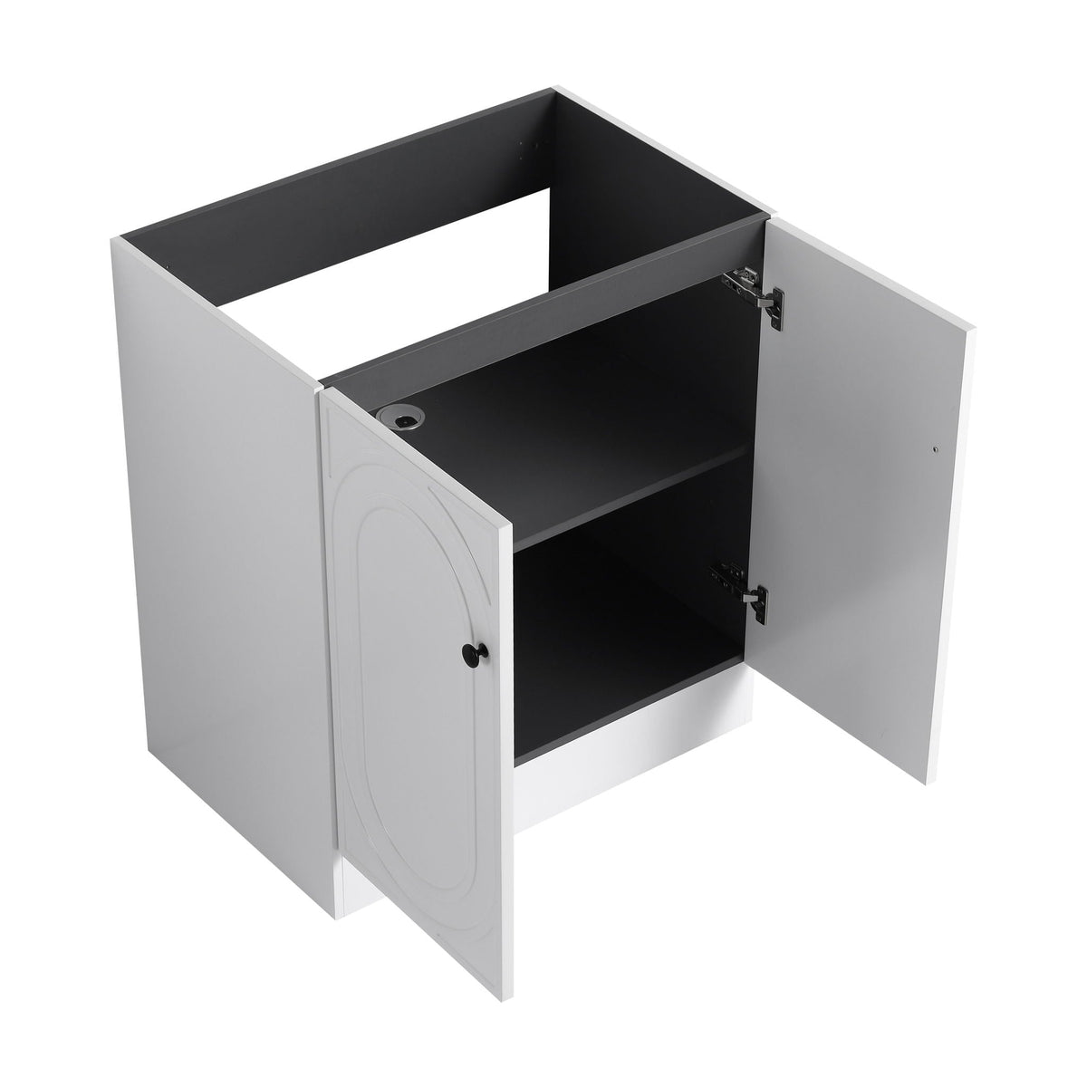 Modern Freestanding Bathroom Vanity with Soft Close Cabinet Doors - Pearl Silver, White, or Dark Green