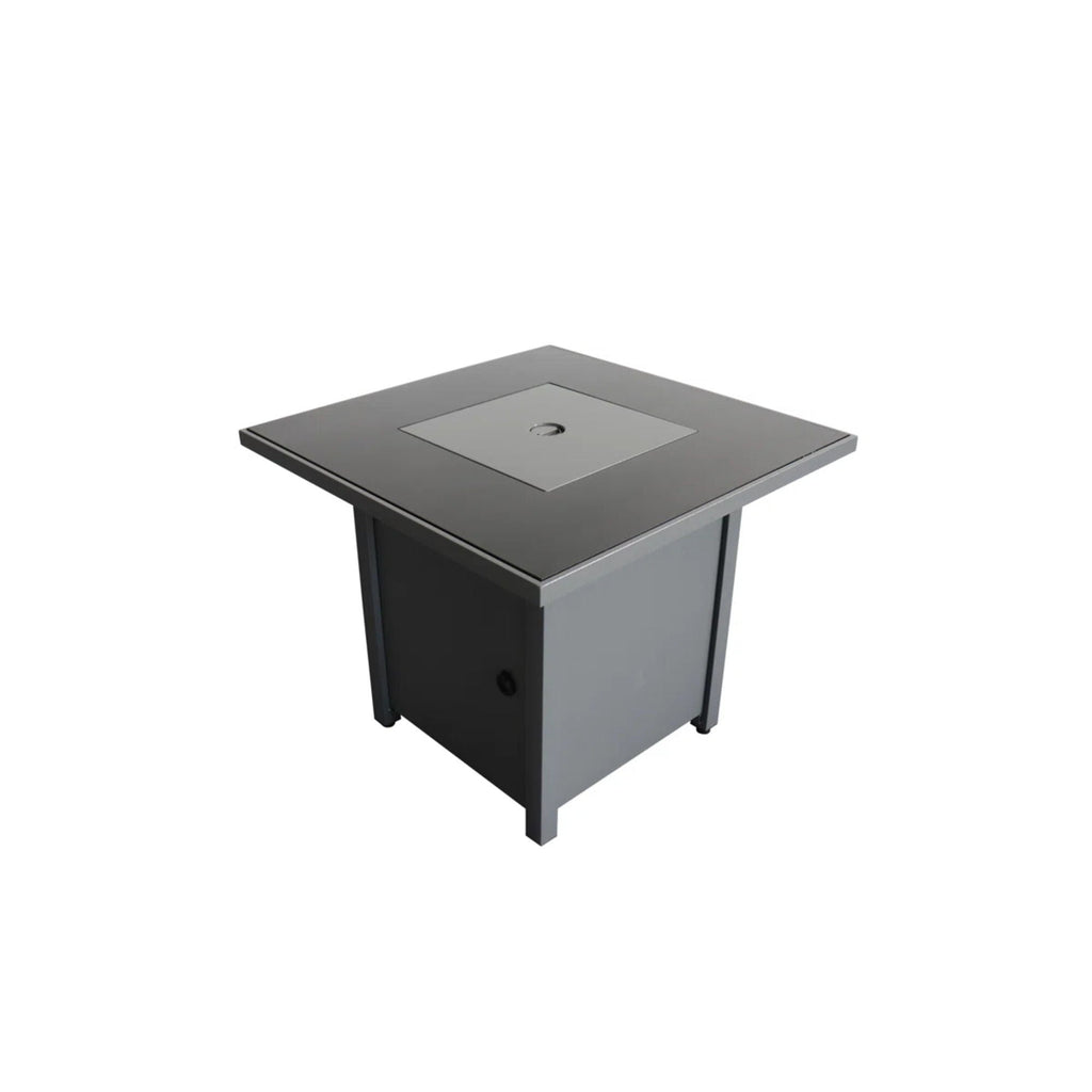 Outdoor Fire Pit Table with Lid - Gray