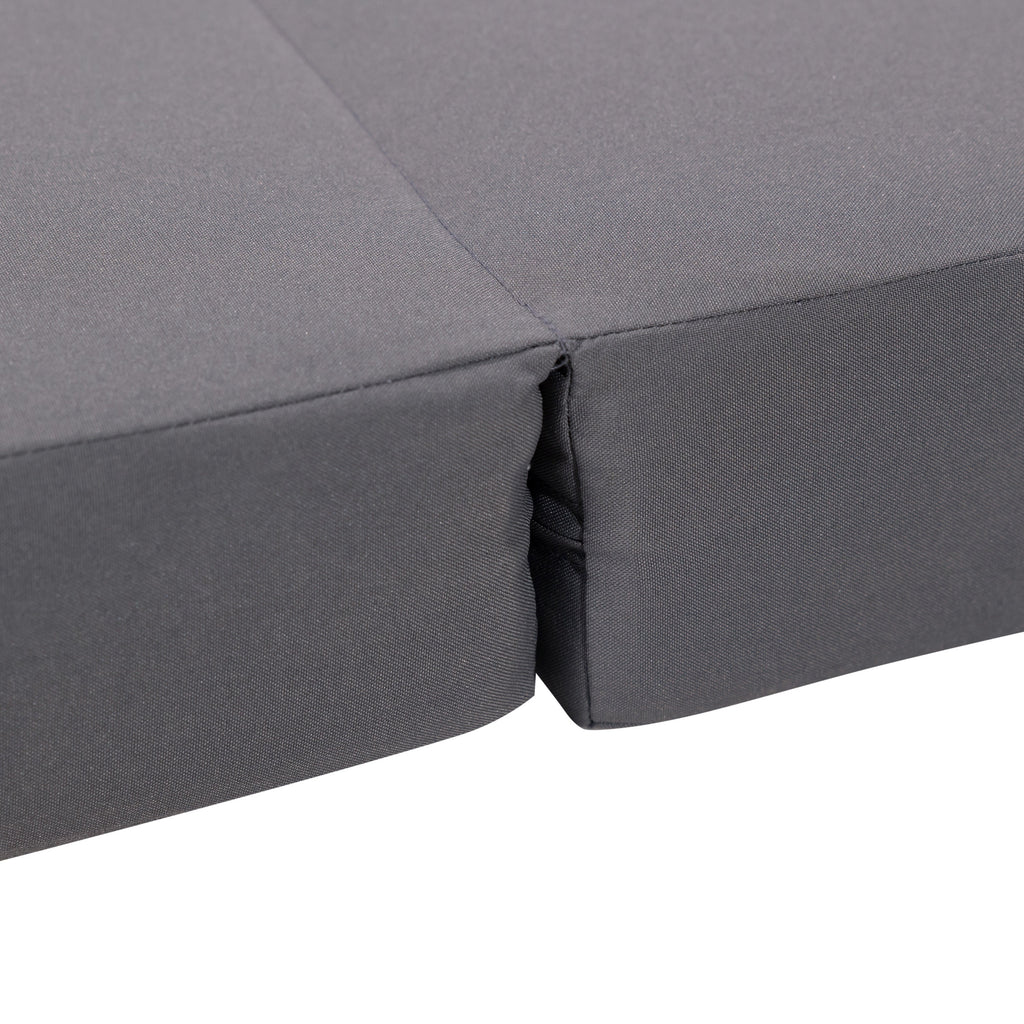 Gray Broadway Ian Chaise Lounge Cushion with Waterproof Fabric - Gray