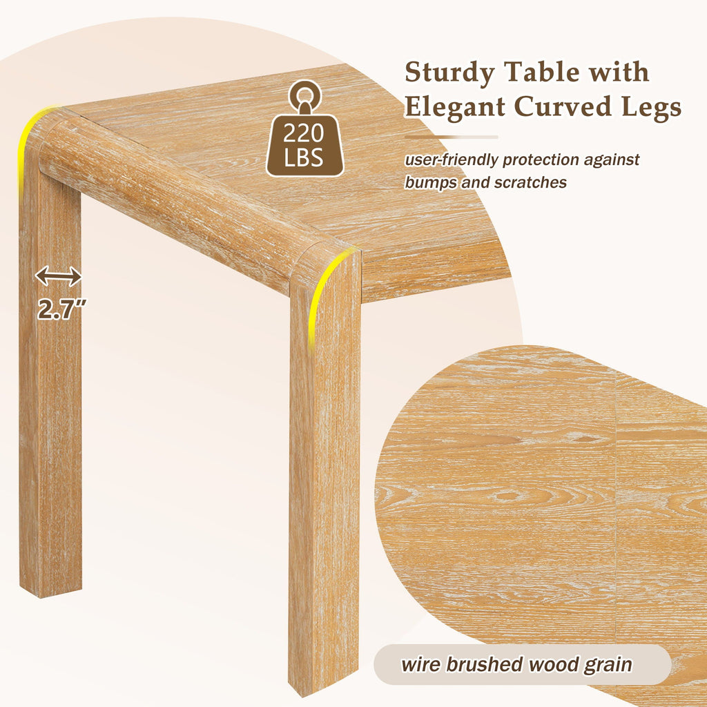 Extendable Dining Table Set with 4 Upholstered Chairs and 1 Bench