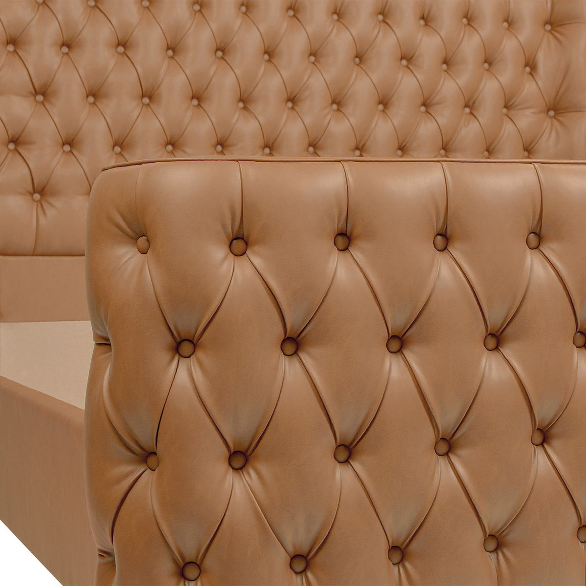 Tufted Panel Bed with Wingback Headboard and Footboard - Multiple Colors