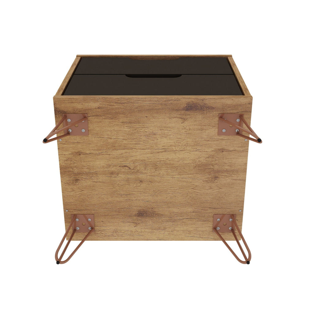 2 Drawer Nightstand with Durable Splayed Legs - Multiple Colors