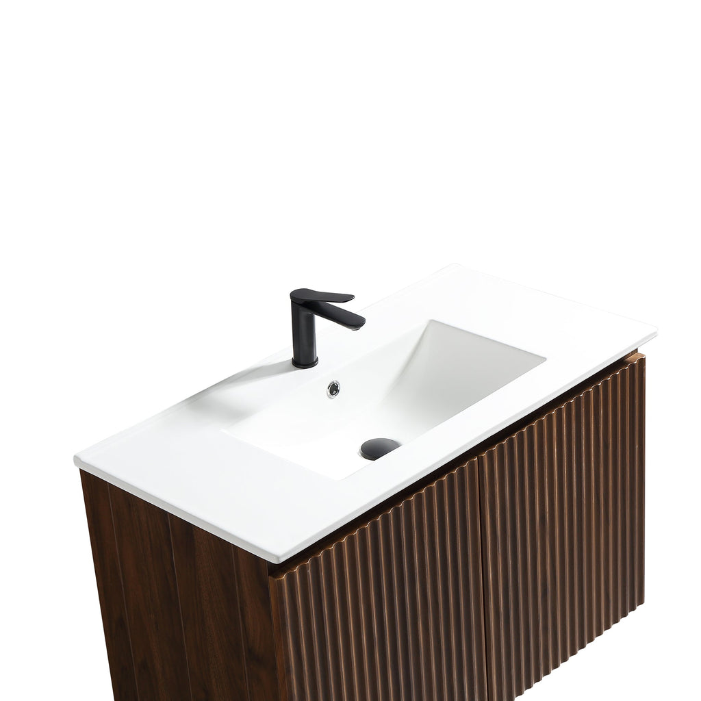 36-Inch Foldable Wall Cabinet with Snap-Fit Assembly - Matte Finish