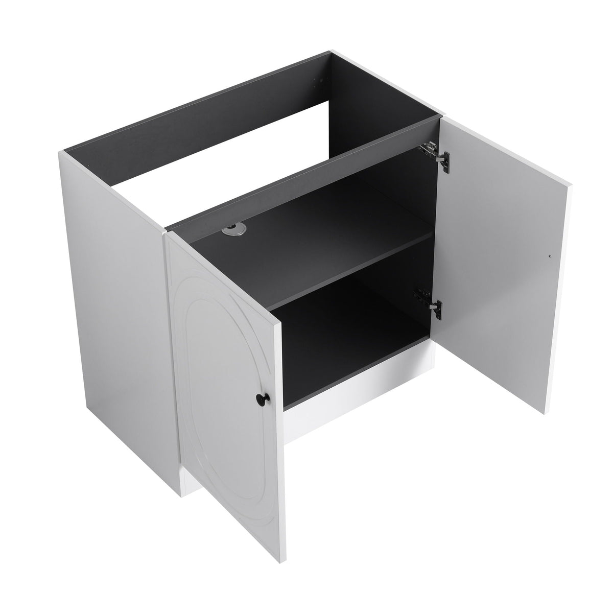 Modern Freestanding Bathroom Vanity with Soft Close Cabinet Doors - Pearl Silver, White, or Dark Green