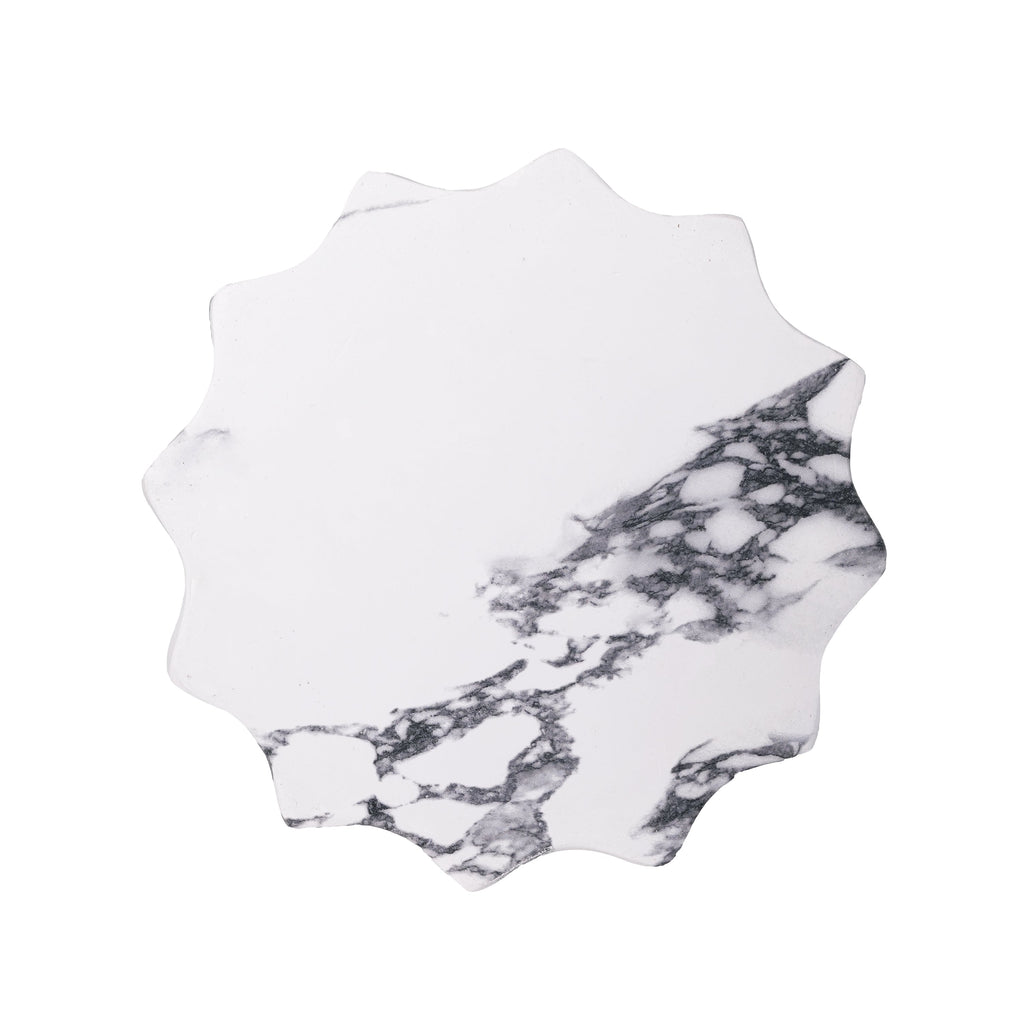 Modern Outdoor Concrete Side Table with Sculptural Design - Grey