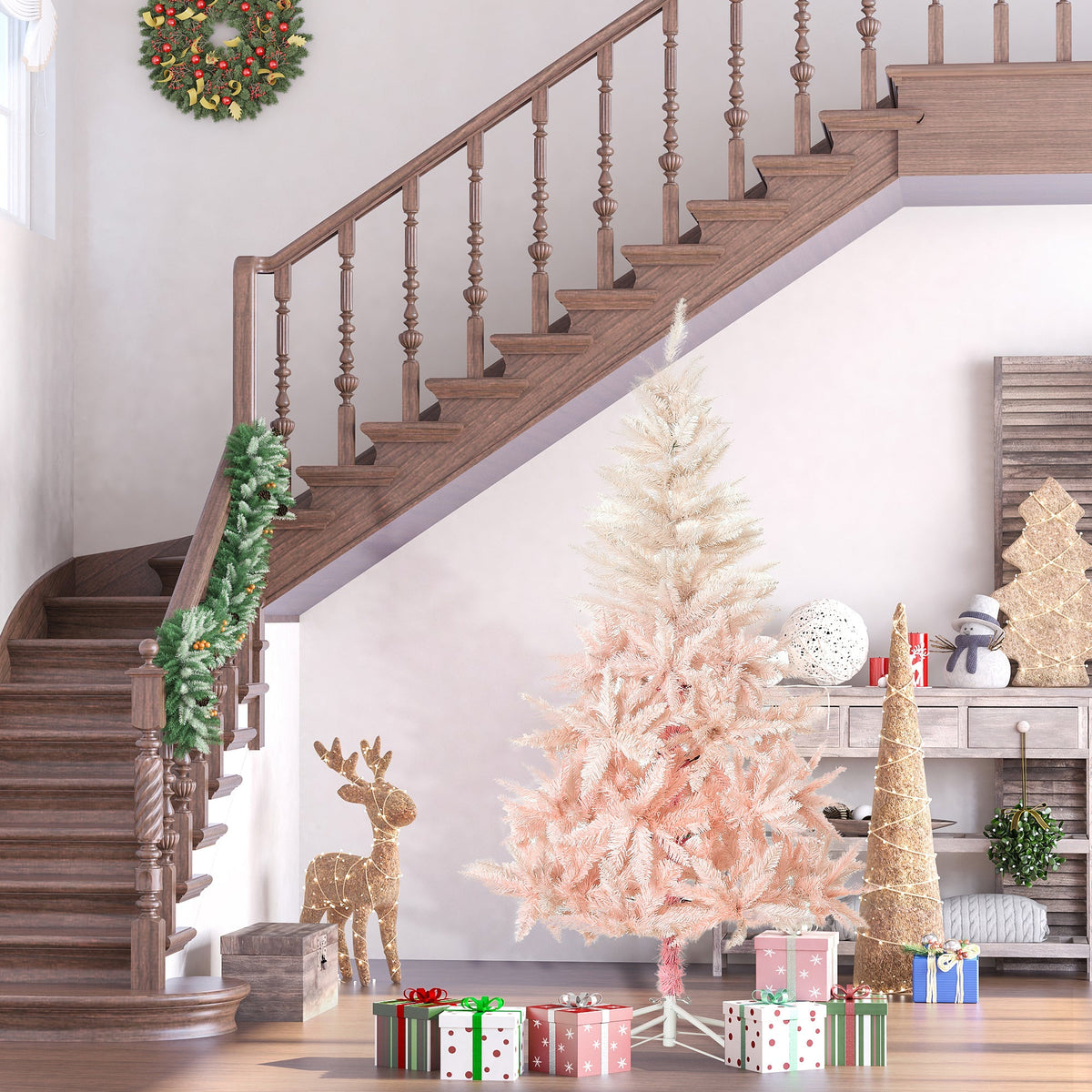 7ft Unlit Spruce Artificial Christmas Tree with Realistic Branches - Green