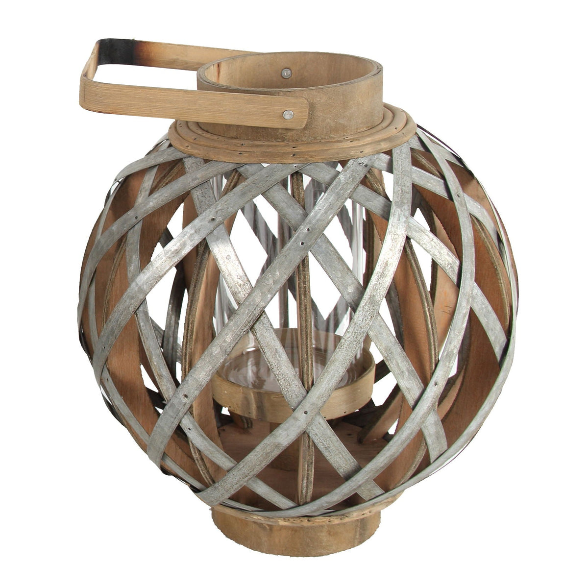 Decorative Lantern With Handle - Silver