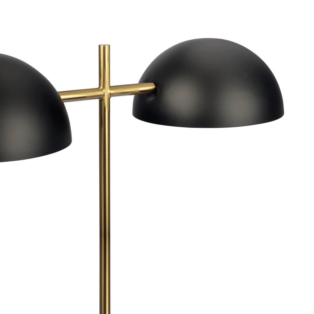 Nova - Hydro Table Lamp With On / Off Switch Double Lamp - Black / Gold / Marble