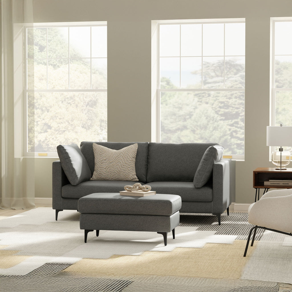 Mid Century Upholstered Sofa with Water-Repellent Fabric - Multiple Colors