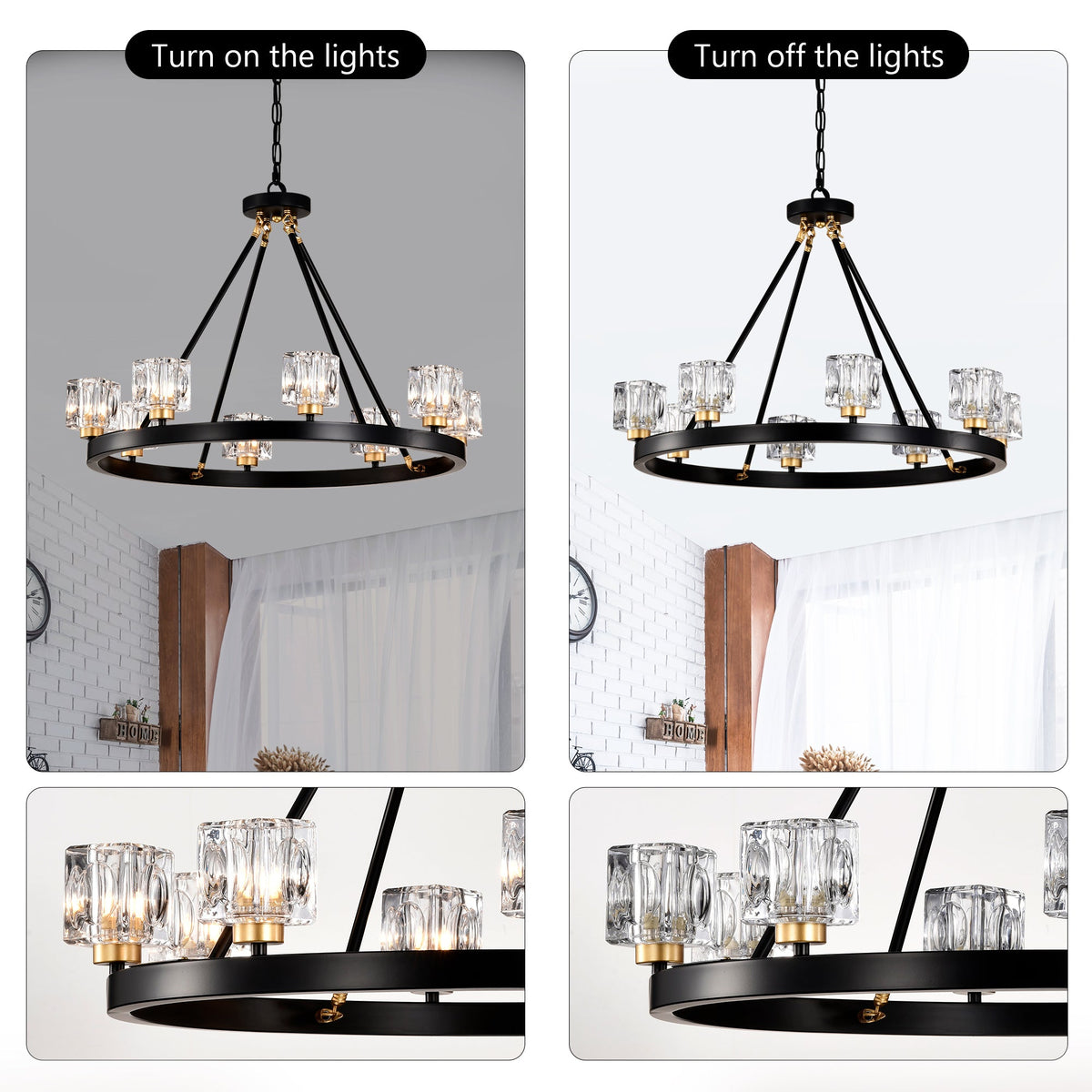 Matte Living Room Lighting with Modern Metal Finish - Gold & Matte Black