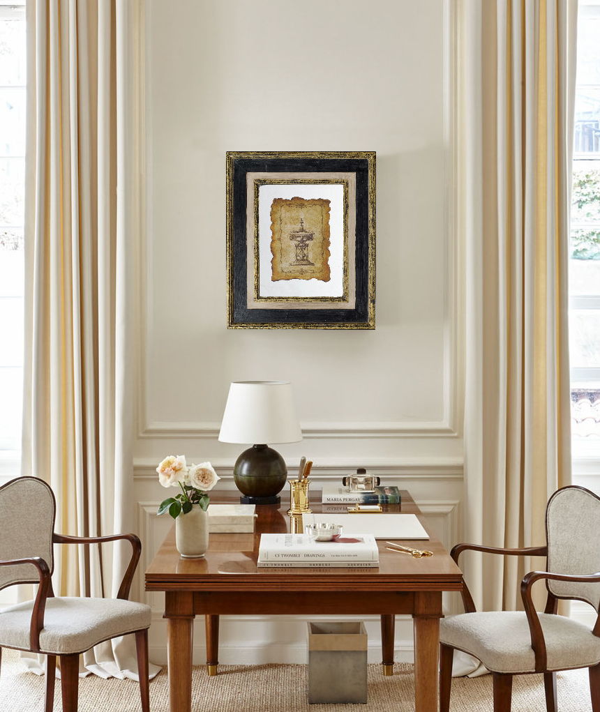 Lucian - Framed Antiqued Sculpture Print