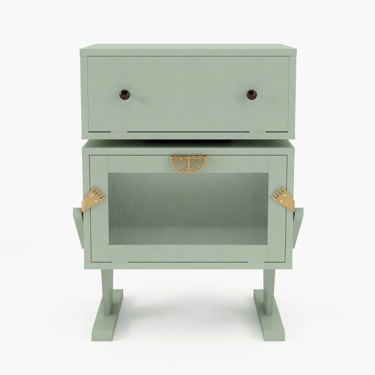 Robot LED Nightstand with 360° Rotating Drawer - White, Pink, or Green