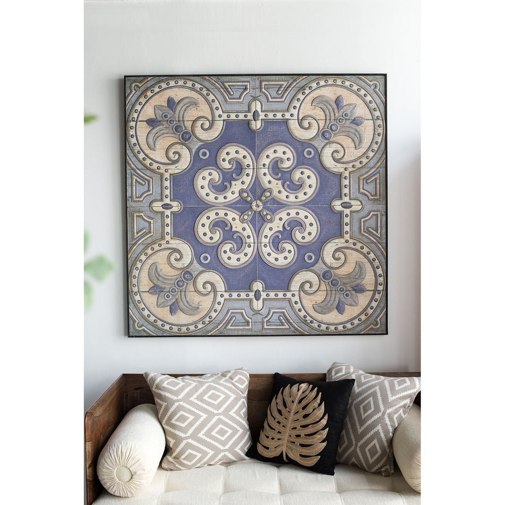 Large Wall Art Panel with Refined Pattern - Multicolor