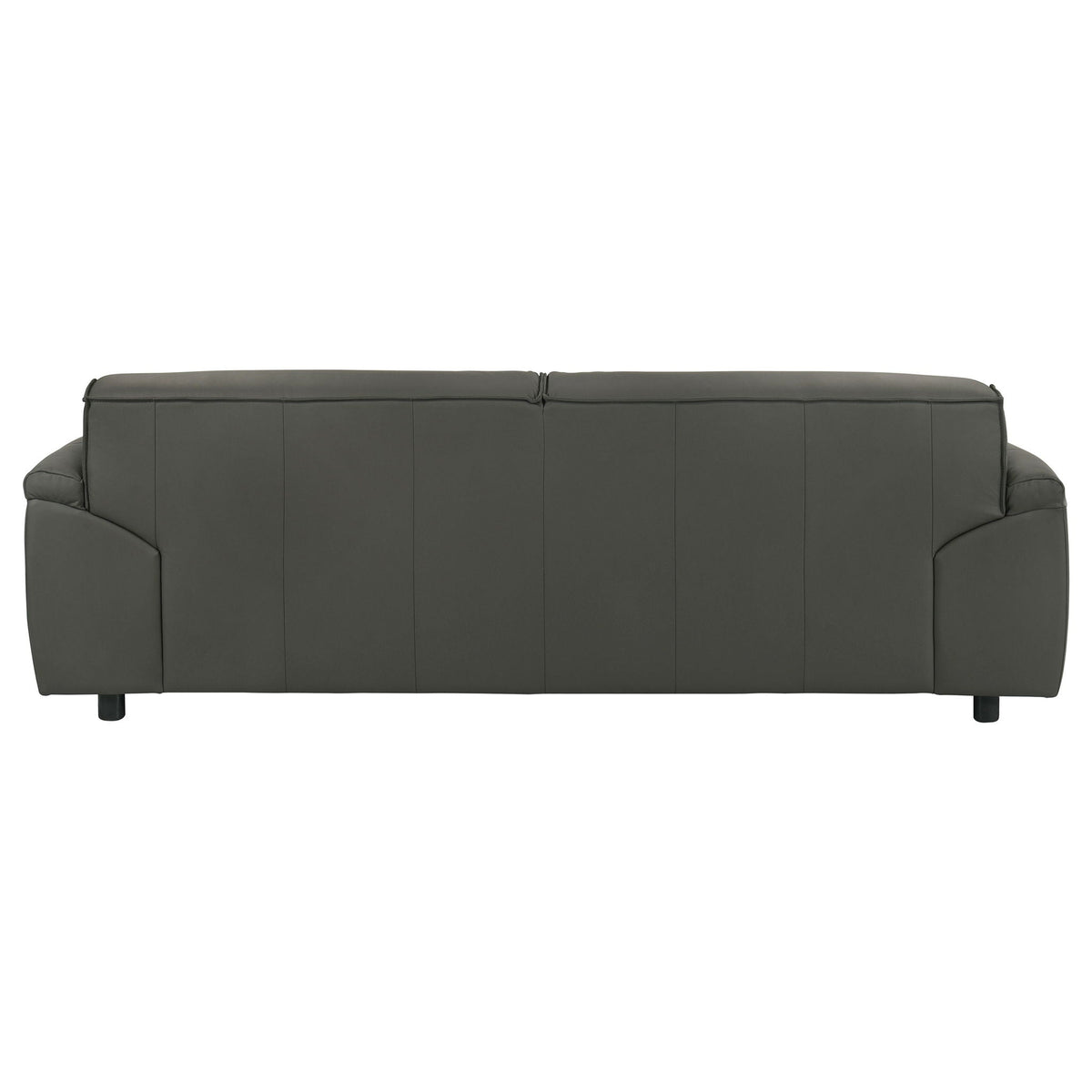 Buxton Top Grain Leather Upholstered Sofa Graphite