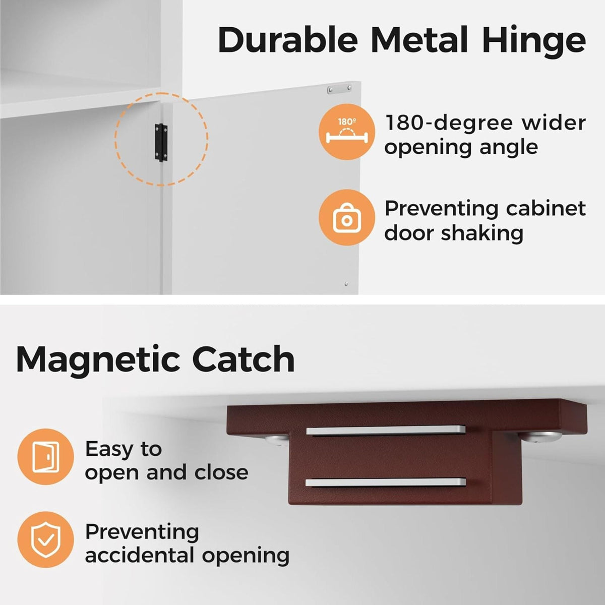 Farmhouse Nightstand with Charging Station & Storage - Multiple Colors