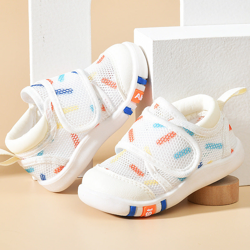 Baby Sandals Men's Summer Toddler  0 1-2 Years Old Baby Non-slip Soft Bottom Infant Mesh Surface Shoe