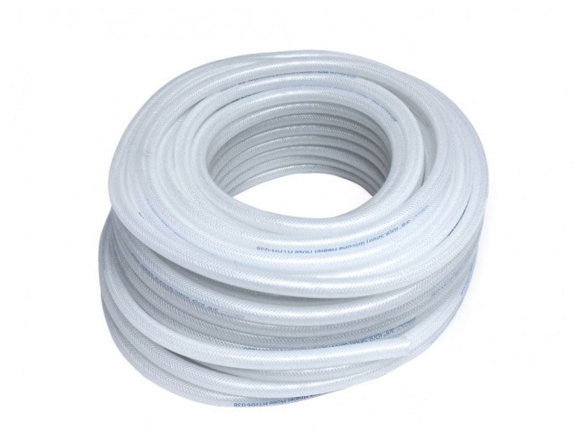 HPS High Temp 5/16" ID (8mm) Reinforced Silicone Heater Hose Clear - 25 Fe