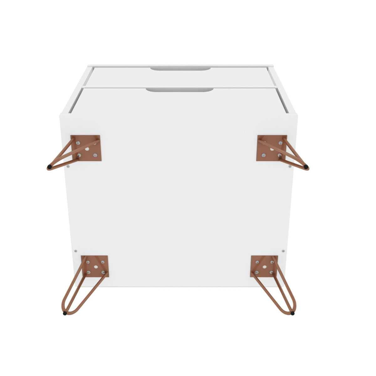 White Nightstand with 2 Drawers - Modern Storage Solution