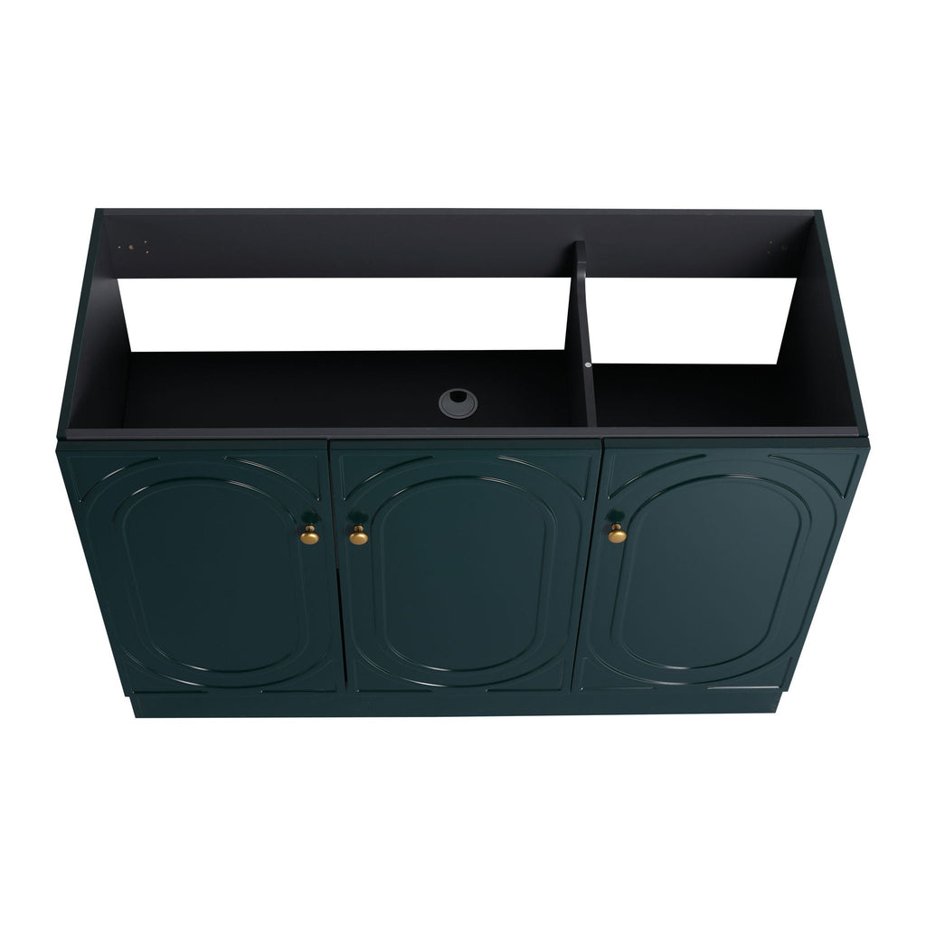 Modern Freestanding Bathroom Vanity with Soft Close Cabinet Doors - Pearl Silver, White, or Dark Green