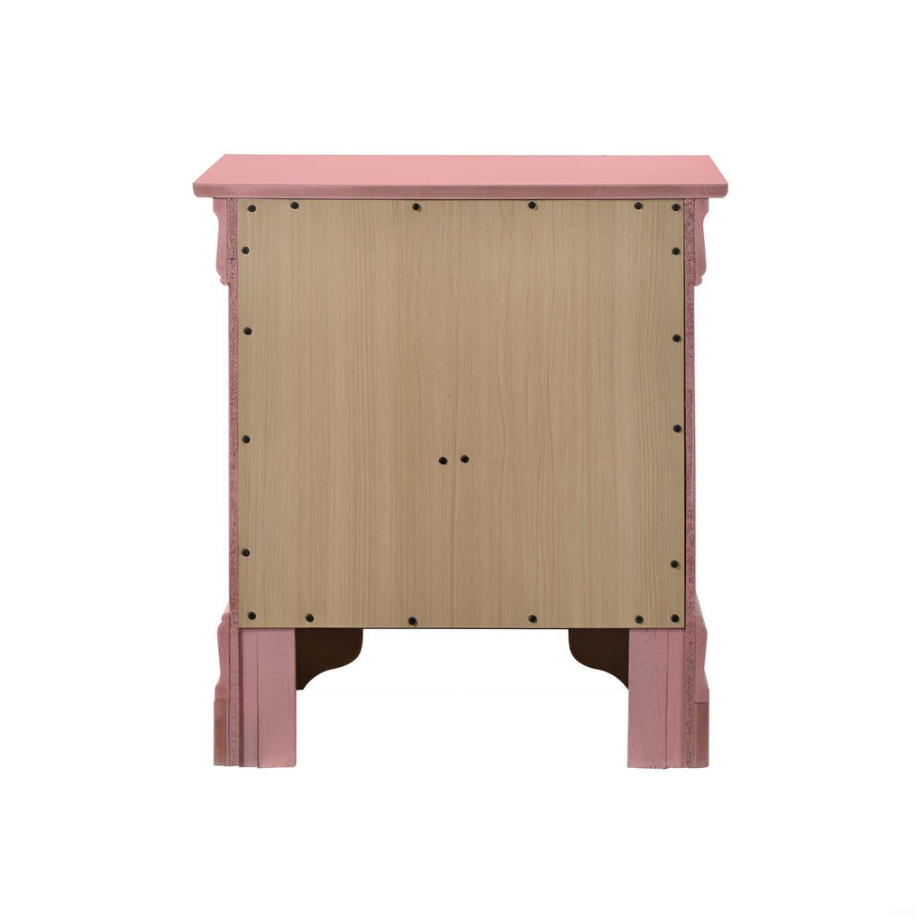 Louis Phillipe Wood Nightstand with Storage Drawers - Multiple Colors