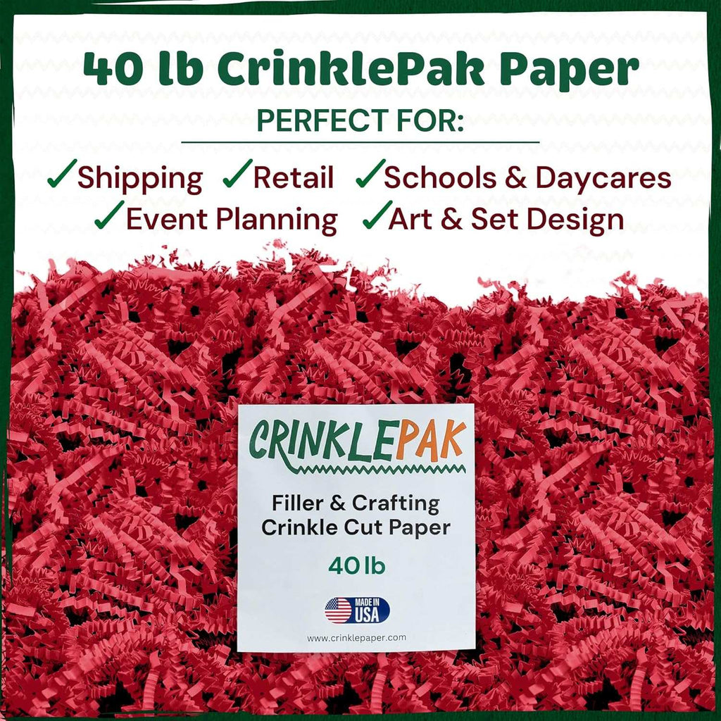 40 LB Red Crinkle Paper