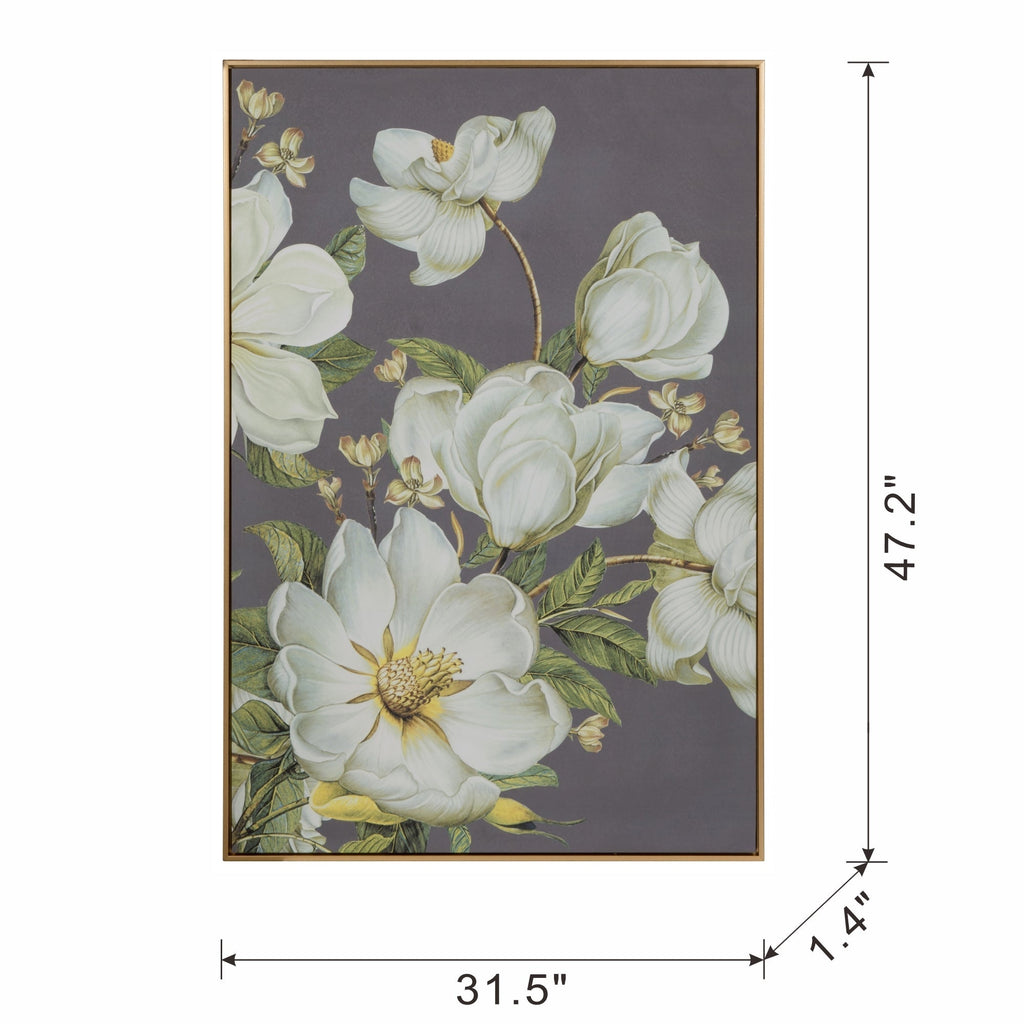Botanical Wall Art Prints with Gold Microfiber Frame - Gold