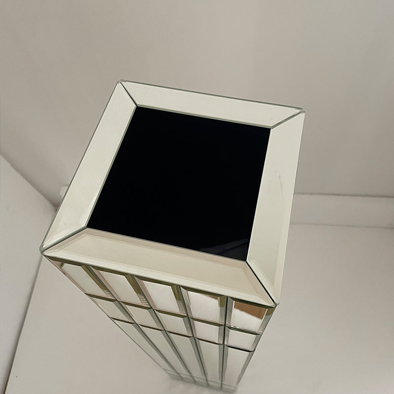 Mirrored Floor Vase with Modern MDF Construction - 36.02" Tall