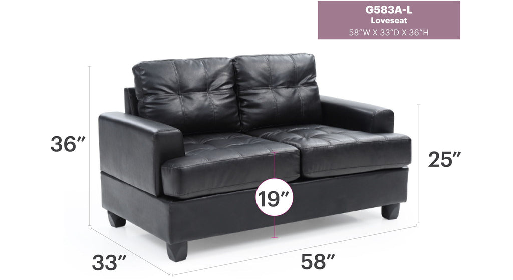 Stylish Transitional Loveseat For Two