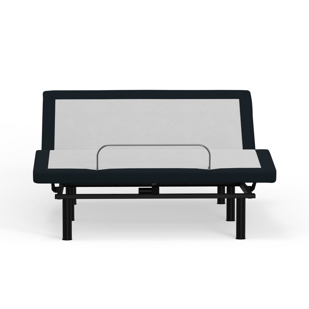 Full Adjustable Bed Base with Massage and USB Ports – White/Charcoal