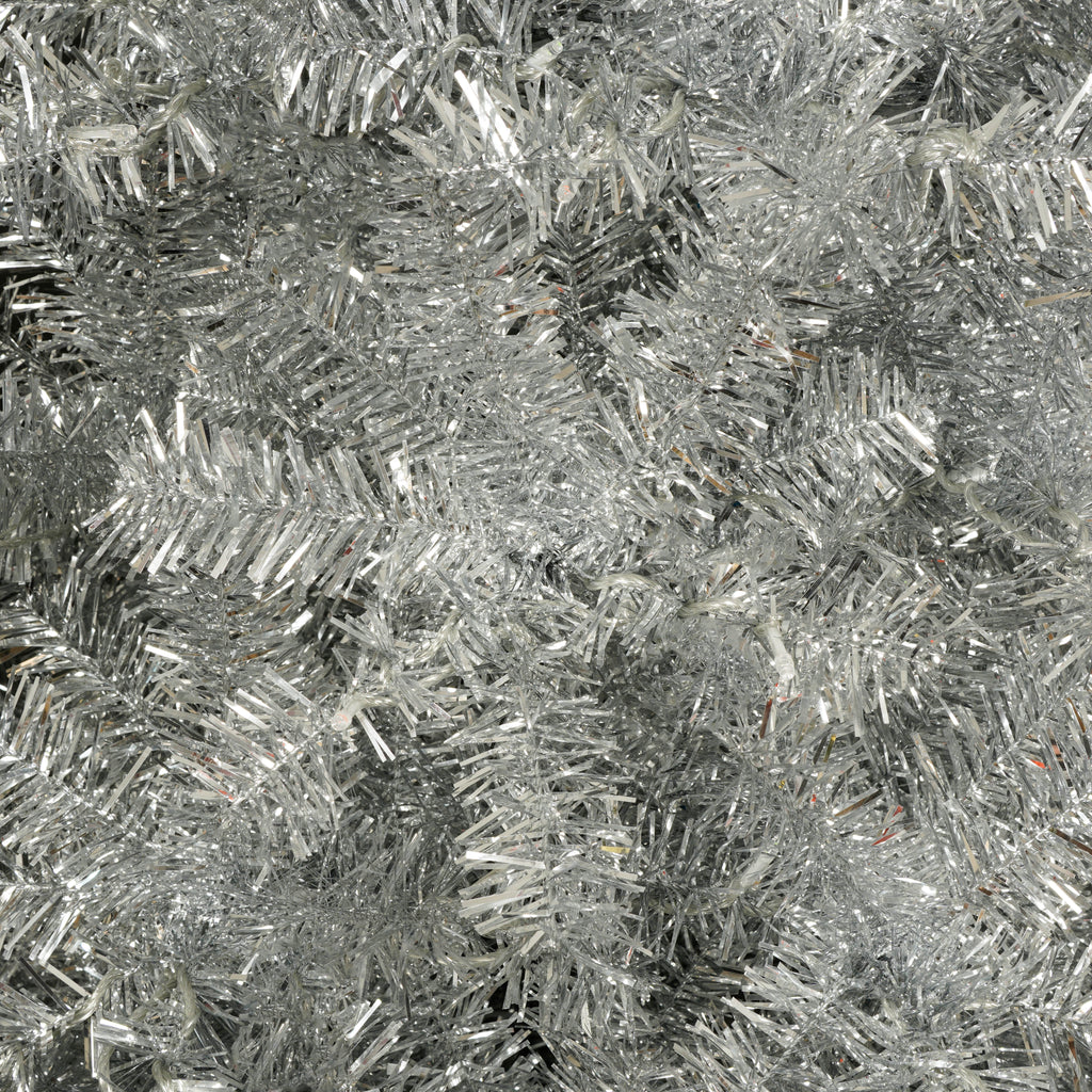 7.4FT Pre-Lit Artificial Christmas Tree with 400 LED Lights - Silver