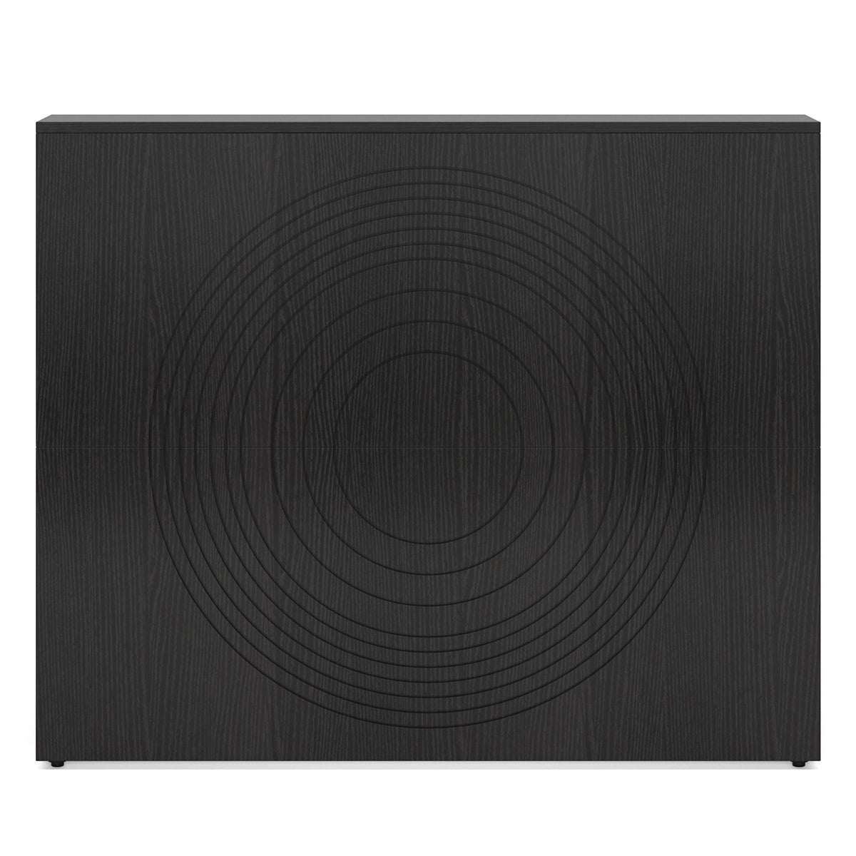 Modern Reception Desk with Cable Grommet & Privacy Panels - Black or White