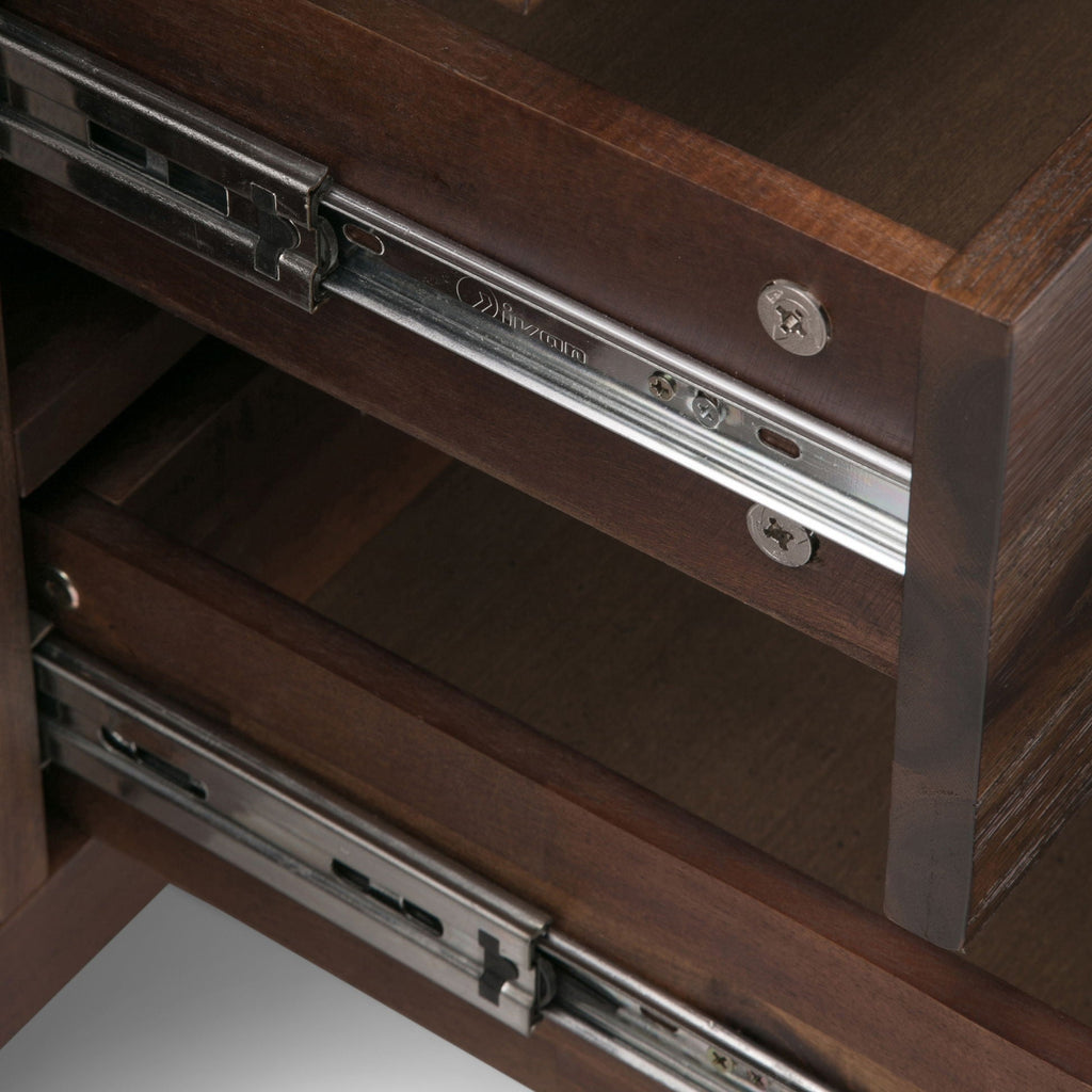 Lowry Modern Industrial Sideboard Buffet with Adjustable Shelves - Dark Brown or Light Brown